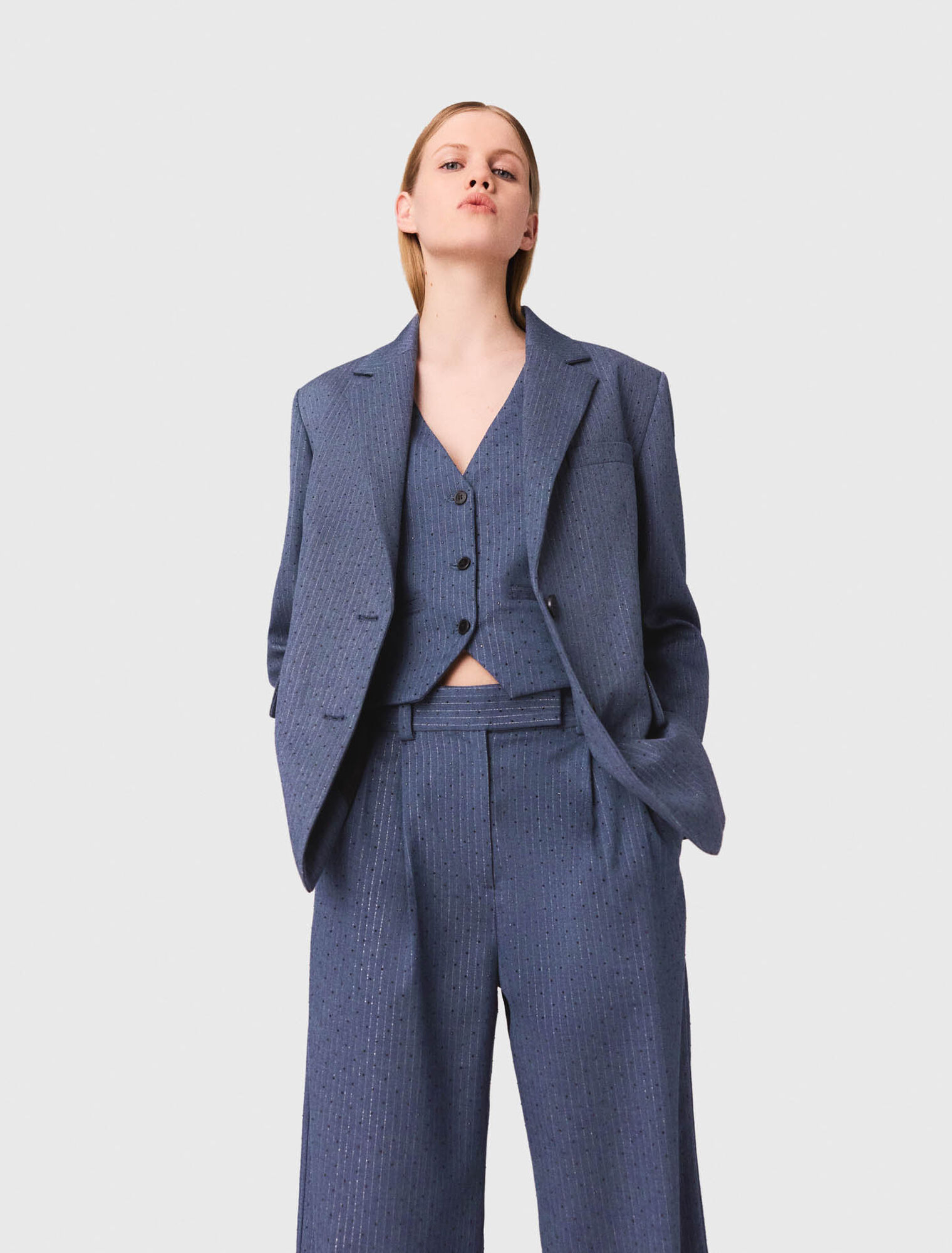 Giacca da tailleur con strass