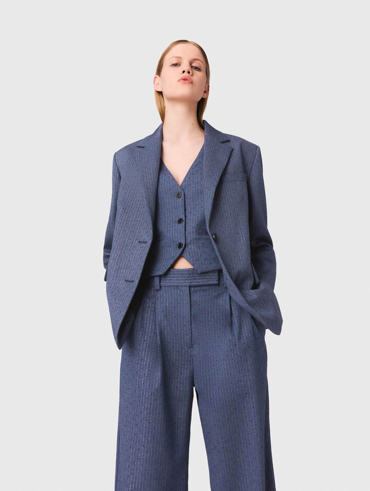 Giacca da tailleur con strass