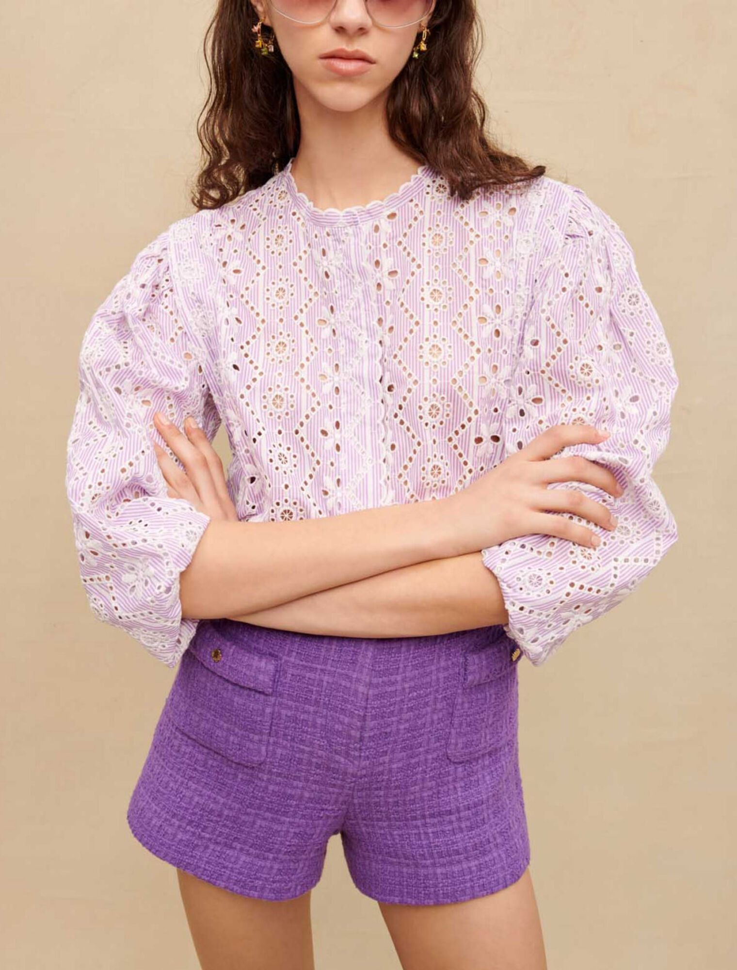 Pantaloncini in tweed