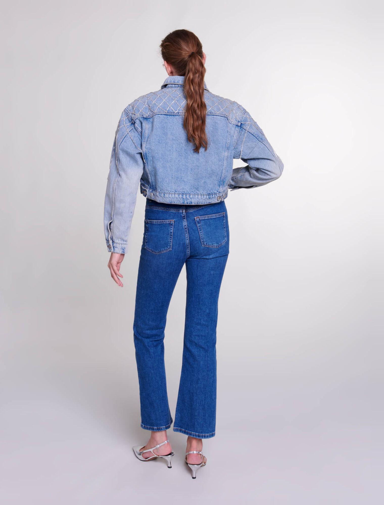 Giacca di jeans glitterata