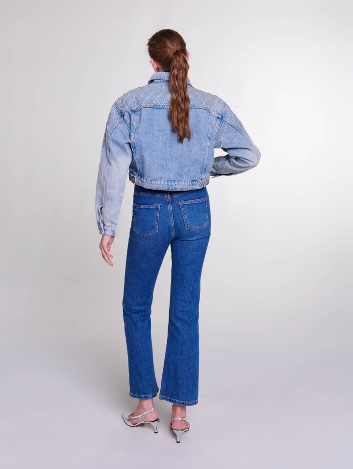 Giacca di jeans glitterata