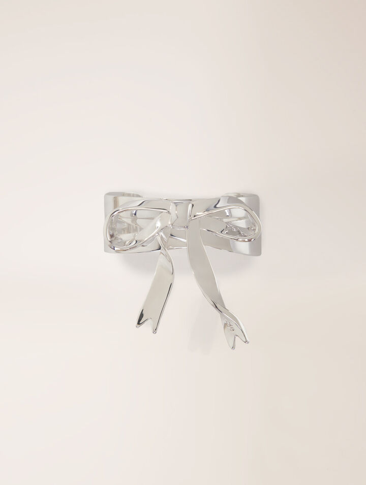 Bracciale con fiocco argentato
