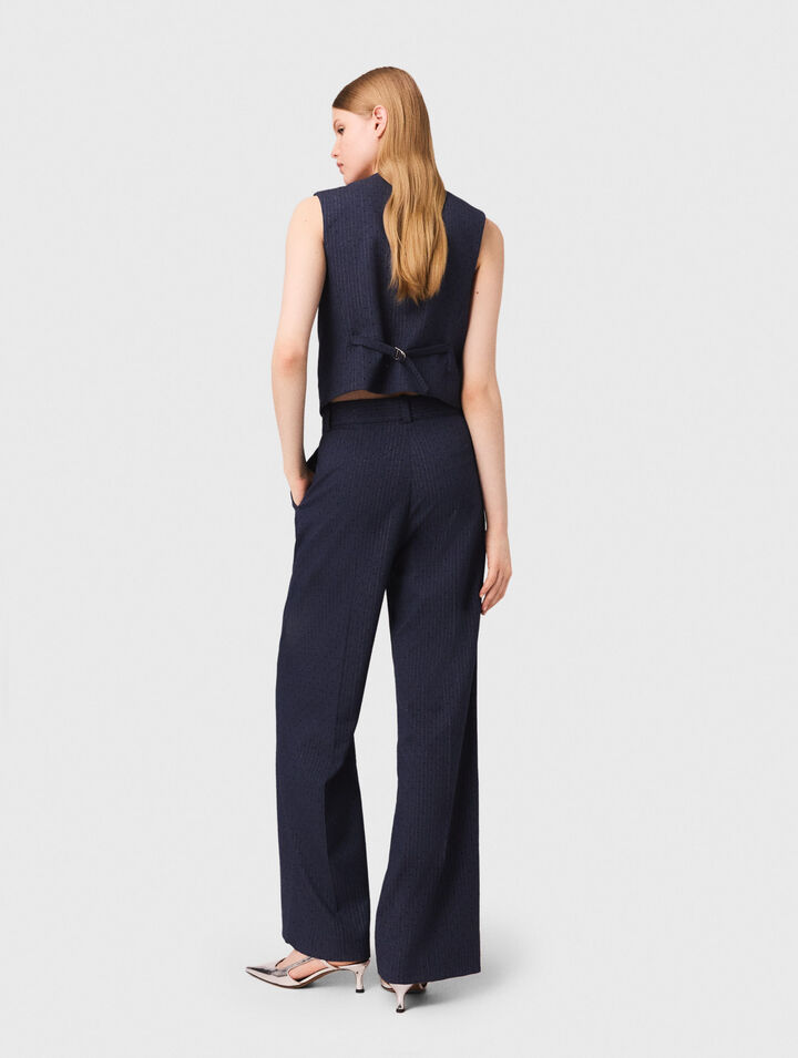 Pantaloni da tailleur con strass