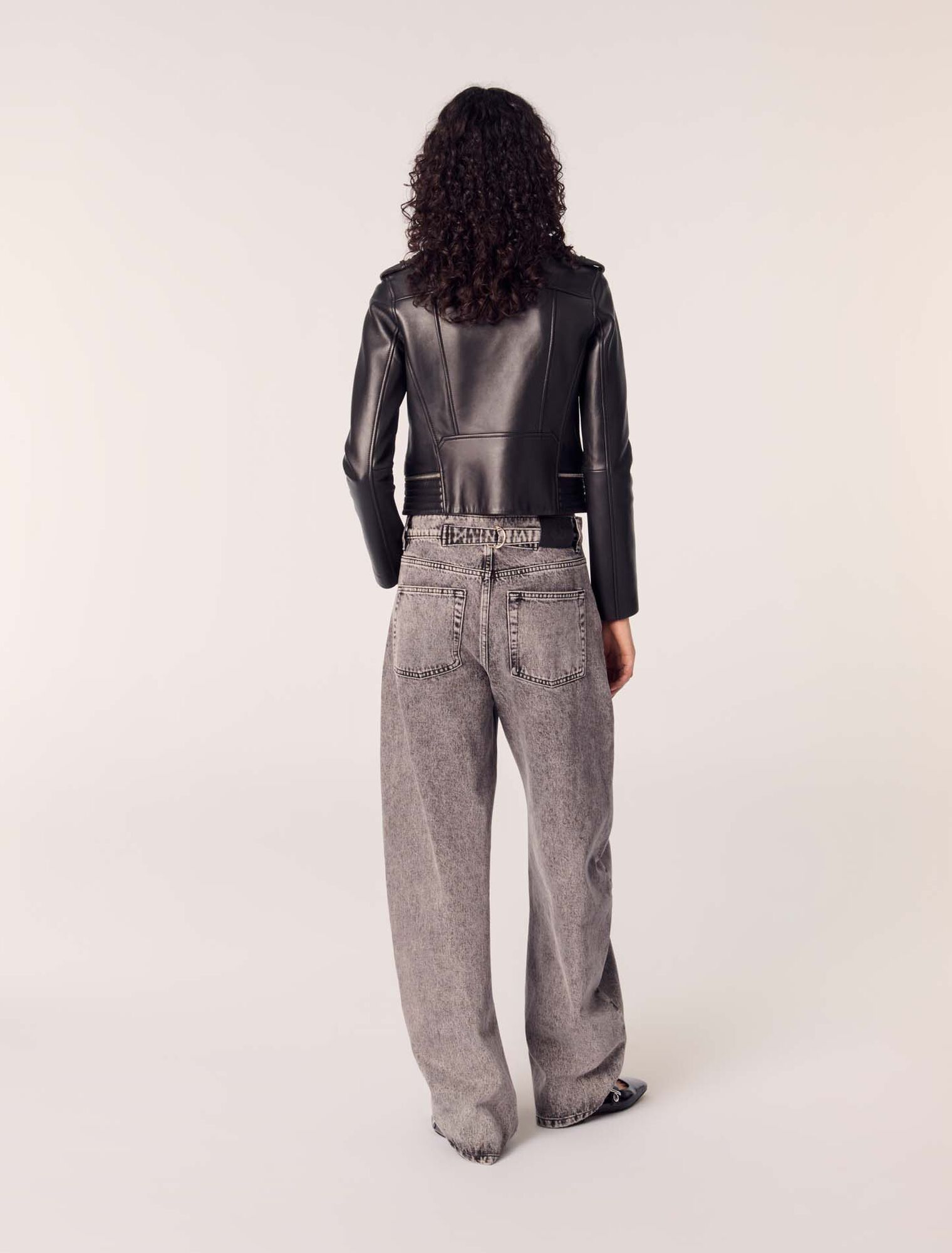 Giubbotto in pelle stile biker
