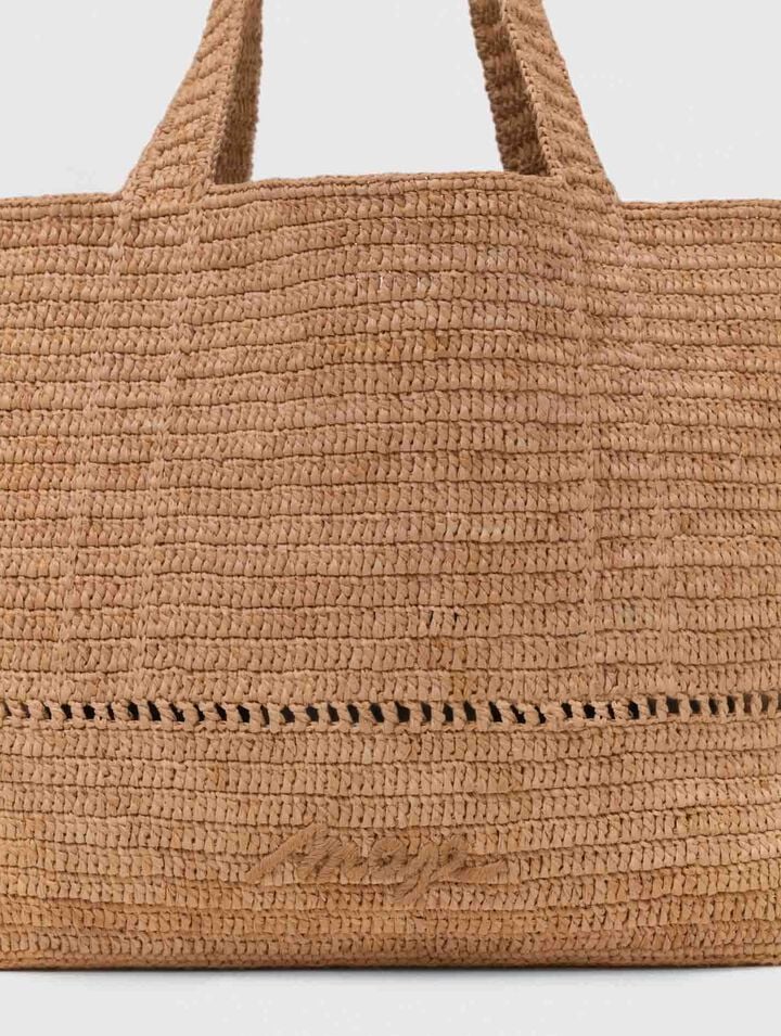 Shopping bag in rafia crochet