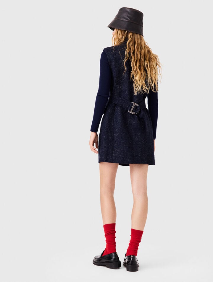 Abito corto in tweed con lurex