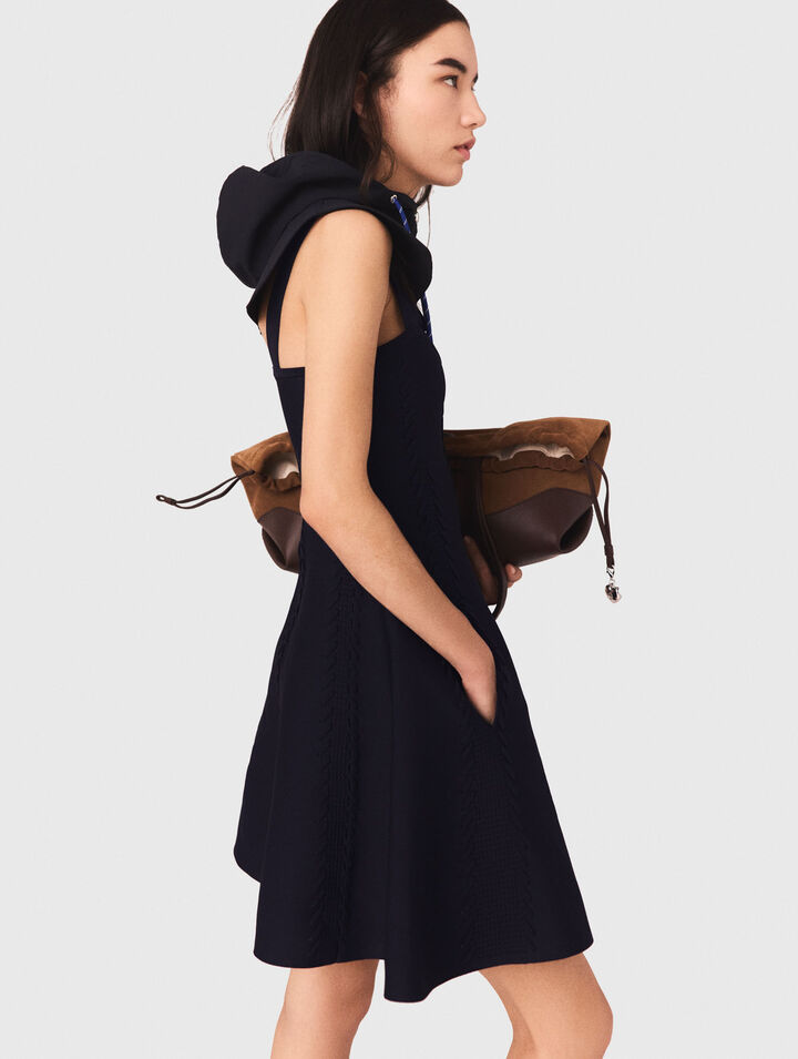 Abito skater corto in maglia