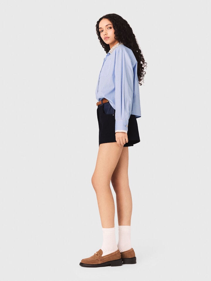 Camicia collo gioiello rimovibile