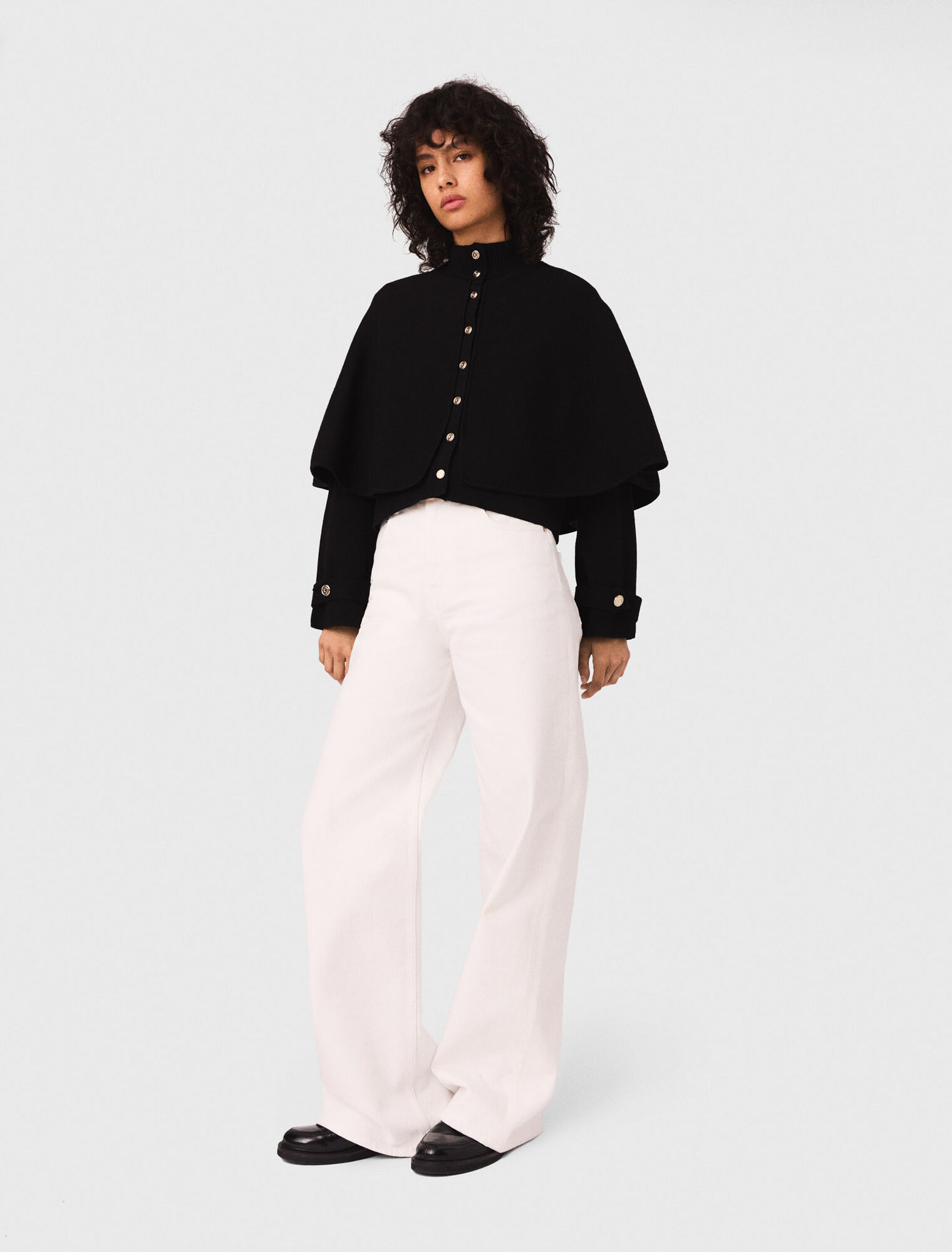 Cardigan effetto mantella