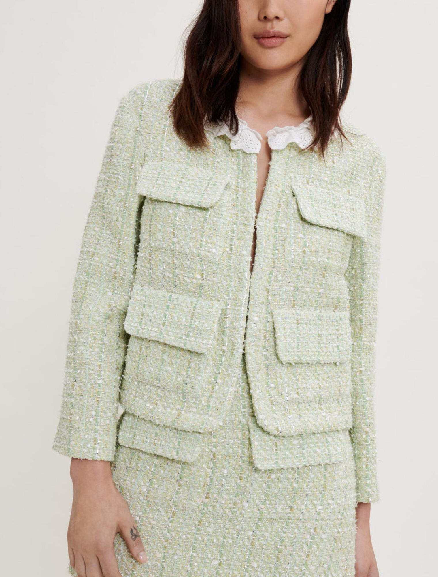 Giacca in tweed con lucentezza