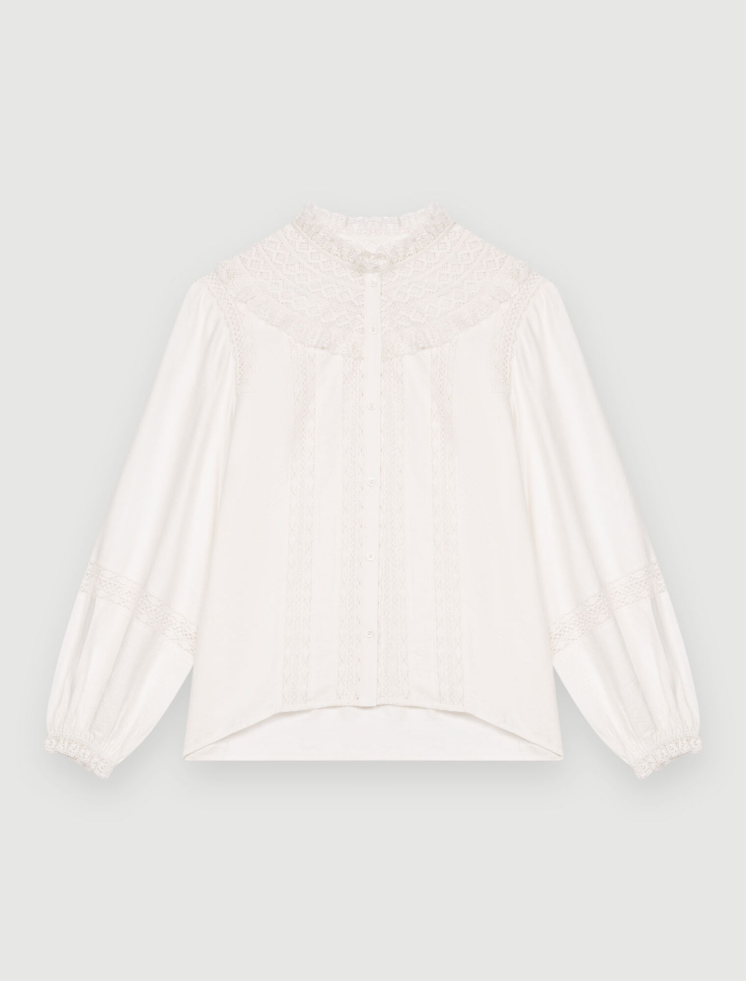 Camicia con ricami inglesi