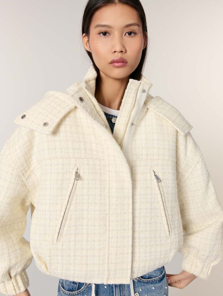Piumino in tweed