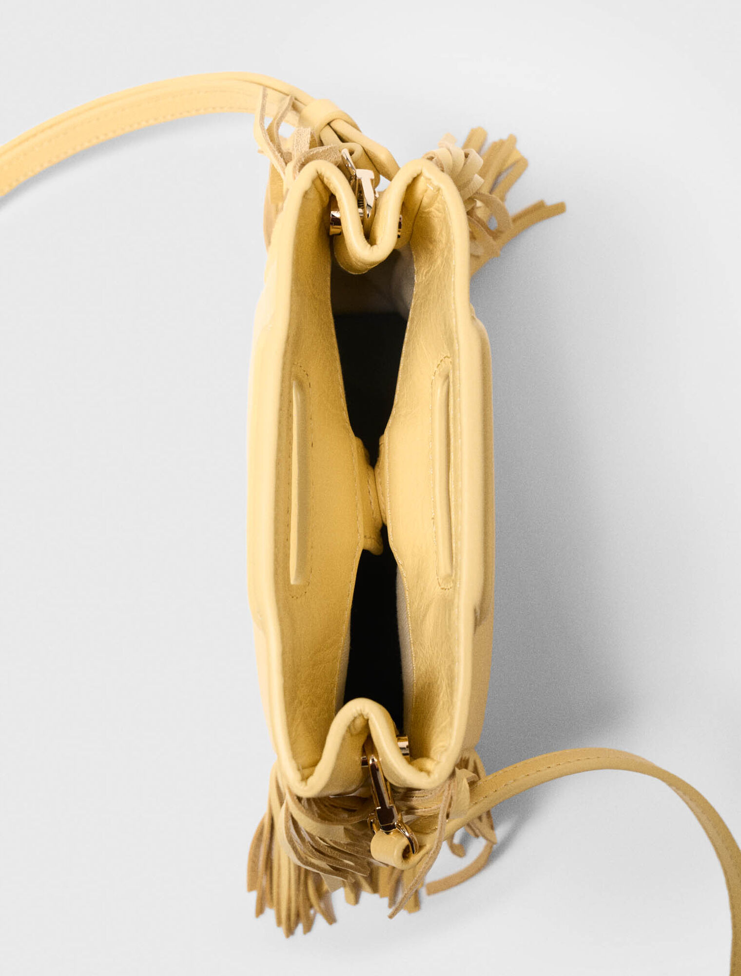 Borsa M Mini pelle craquel&eacute; mat