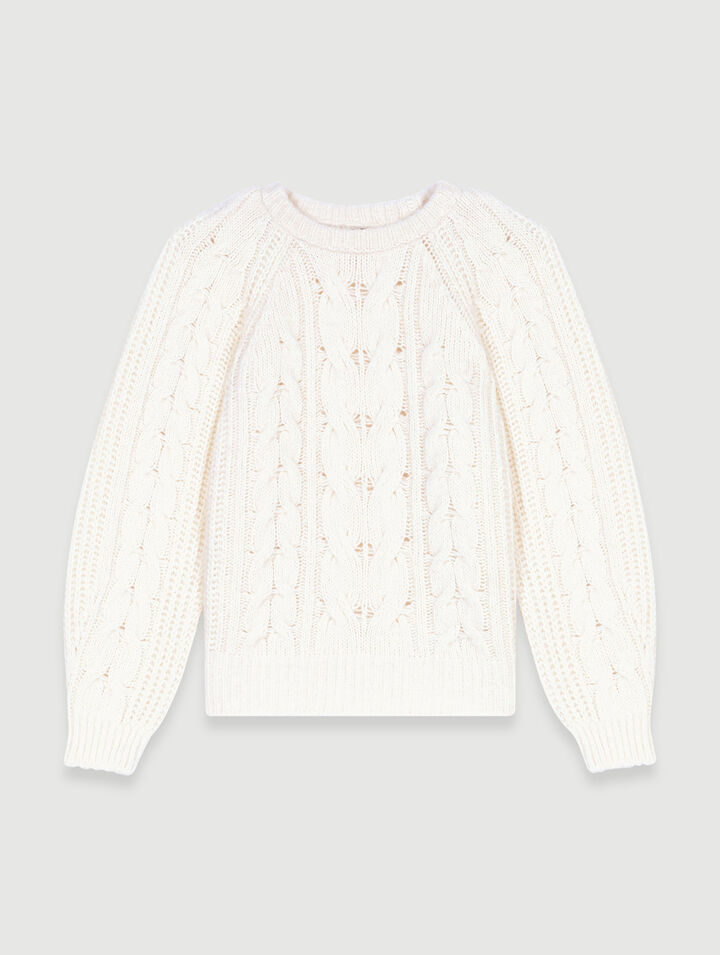 Maglione in maglia intrecciata