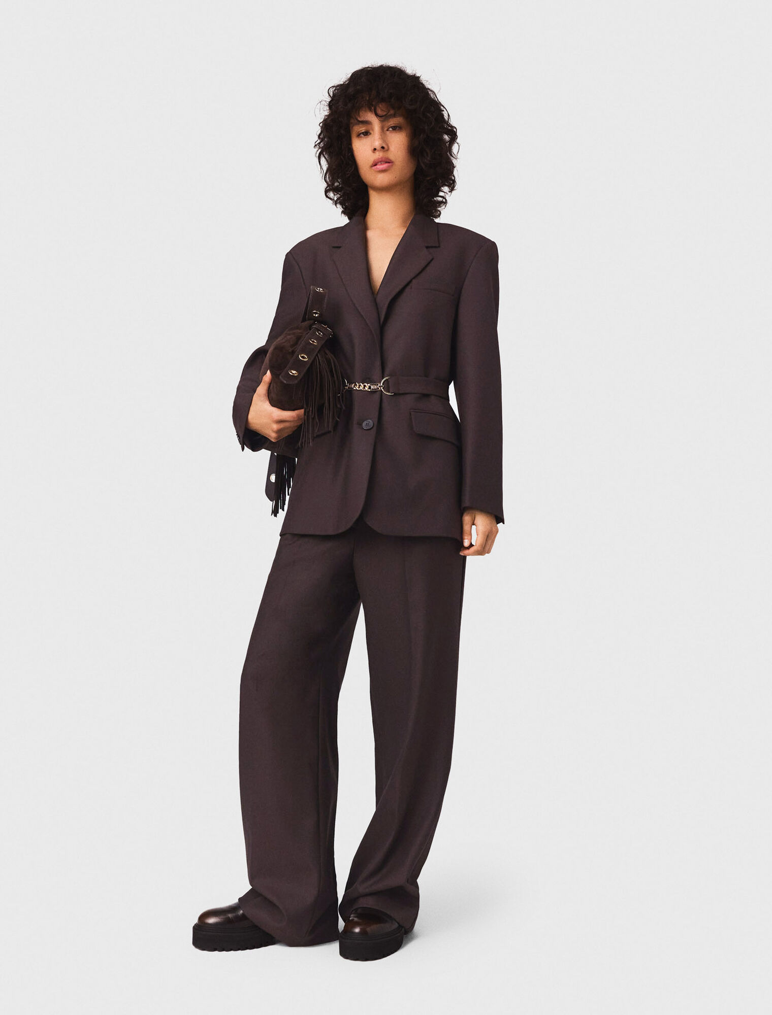 Giacca da tailleur con cintura