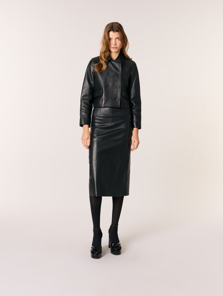 Giacca corta in pelle