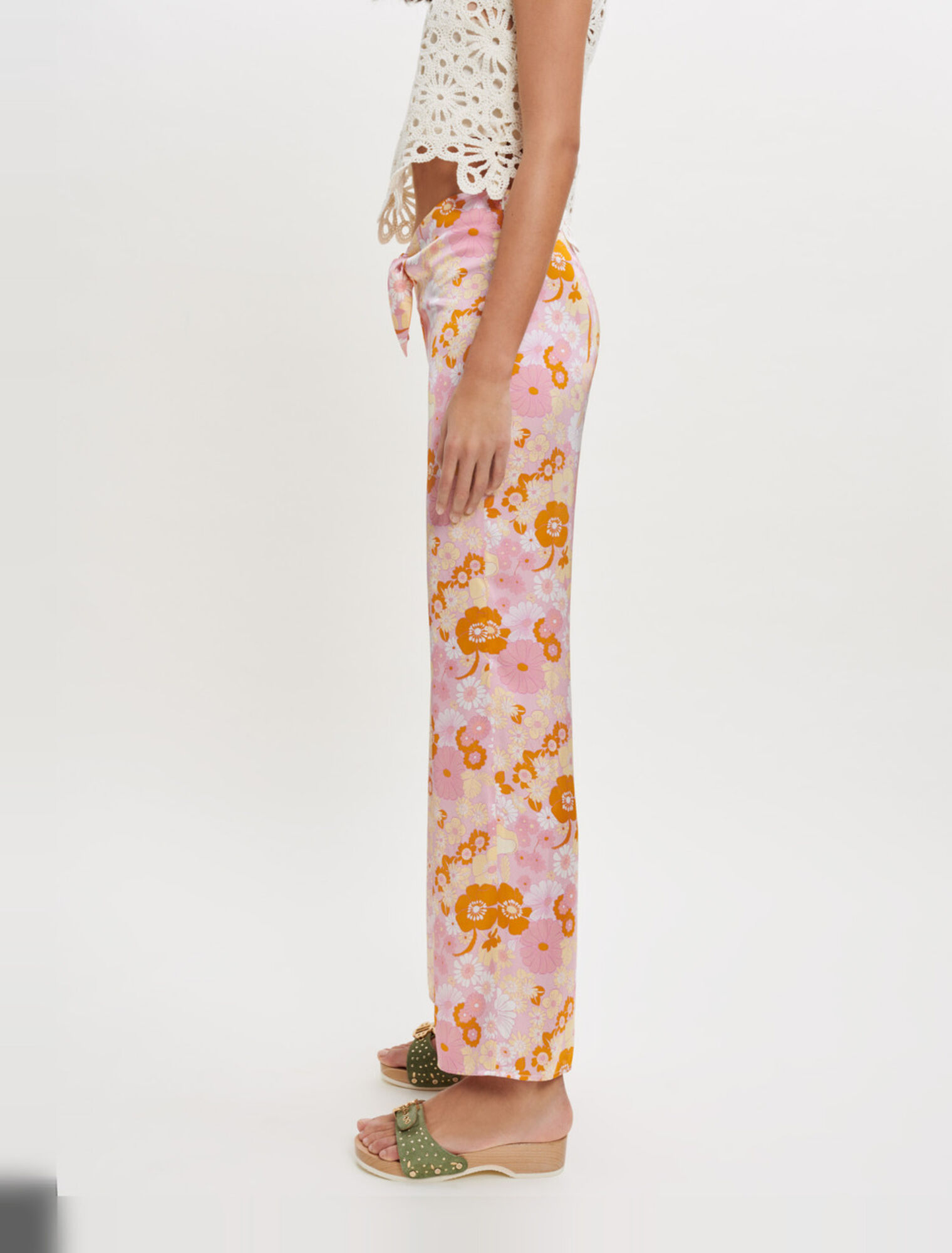 Pantaloni con stampa Fluid Flower Power