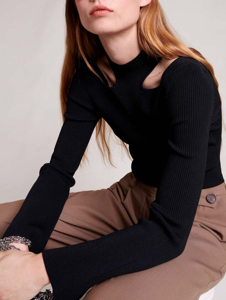 Maglione in maglia traforata