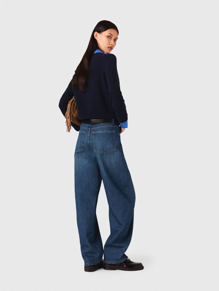 Jeans a palloncino con martingala