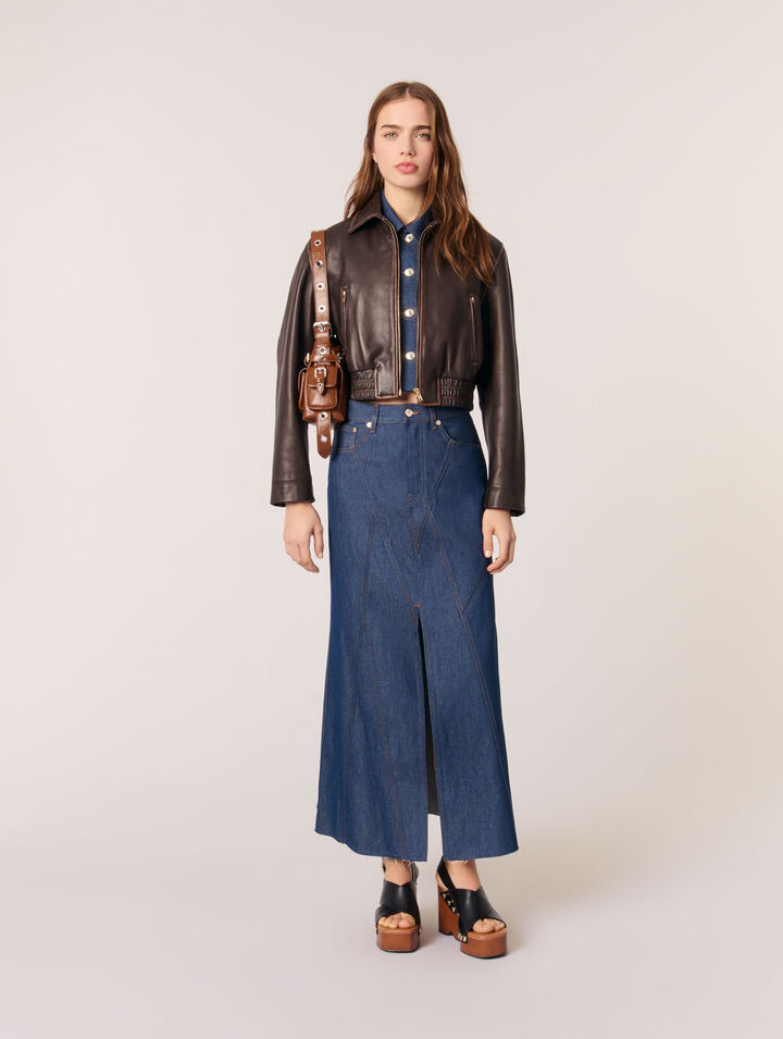 Gonna lunga in denim