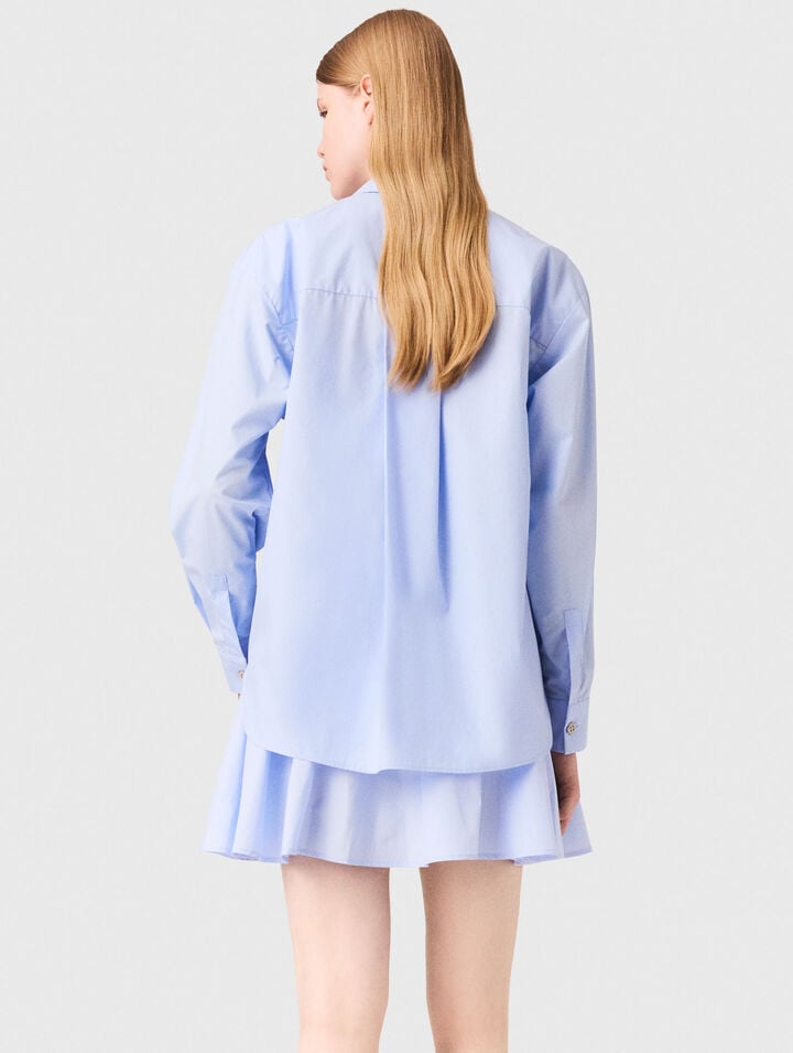 Camicia lunga in popeline