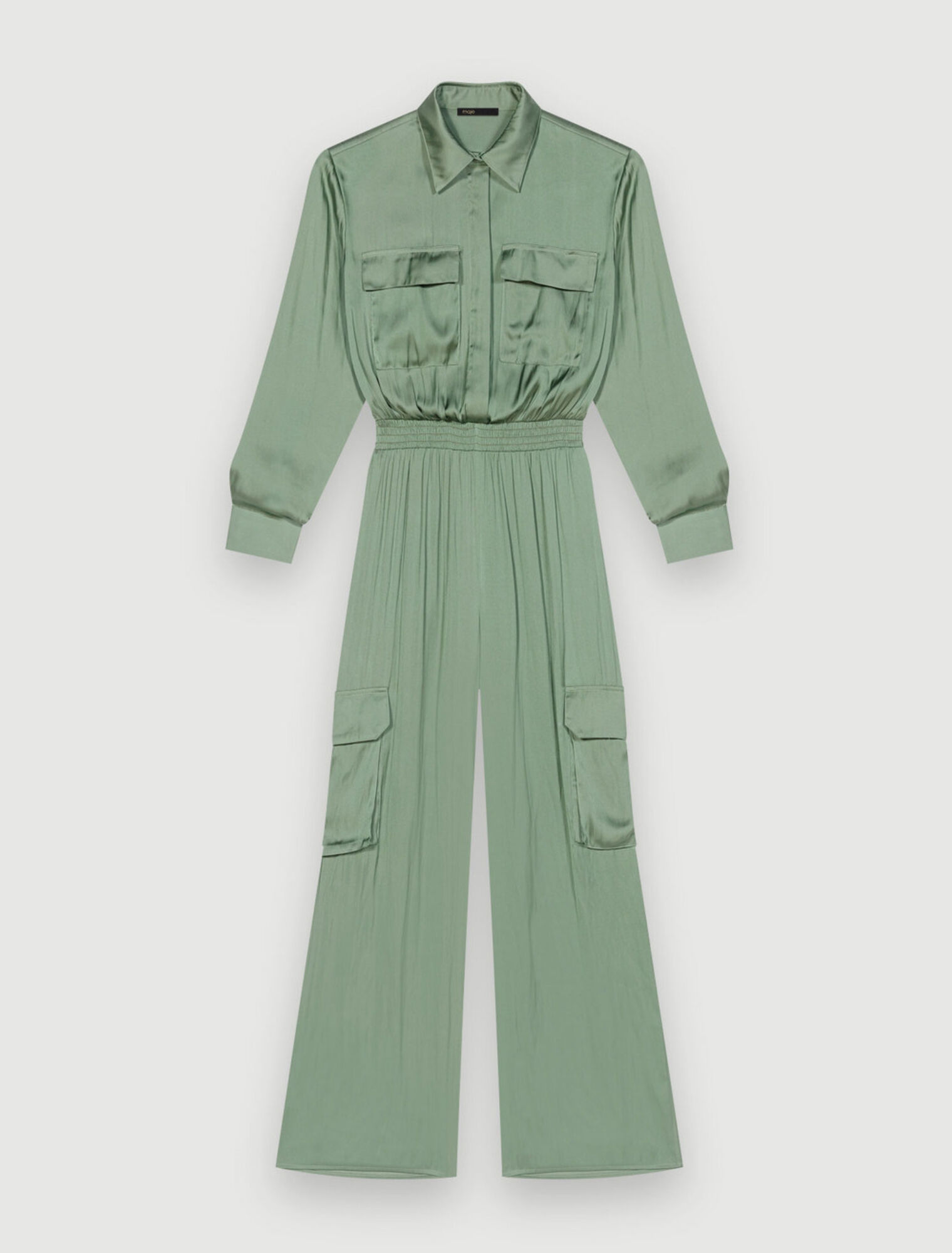 Tuta pantalone in raso