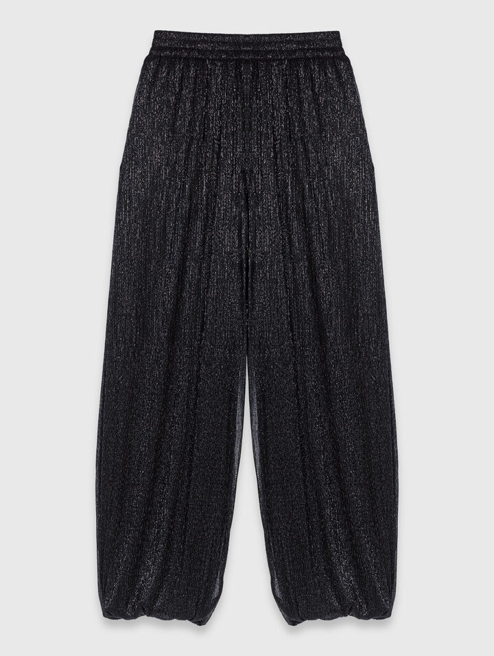 Pantaloni sarouel metallizzati