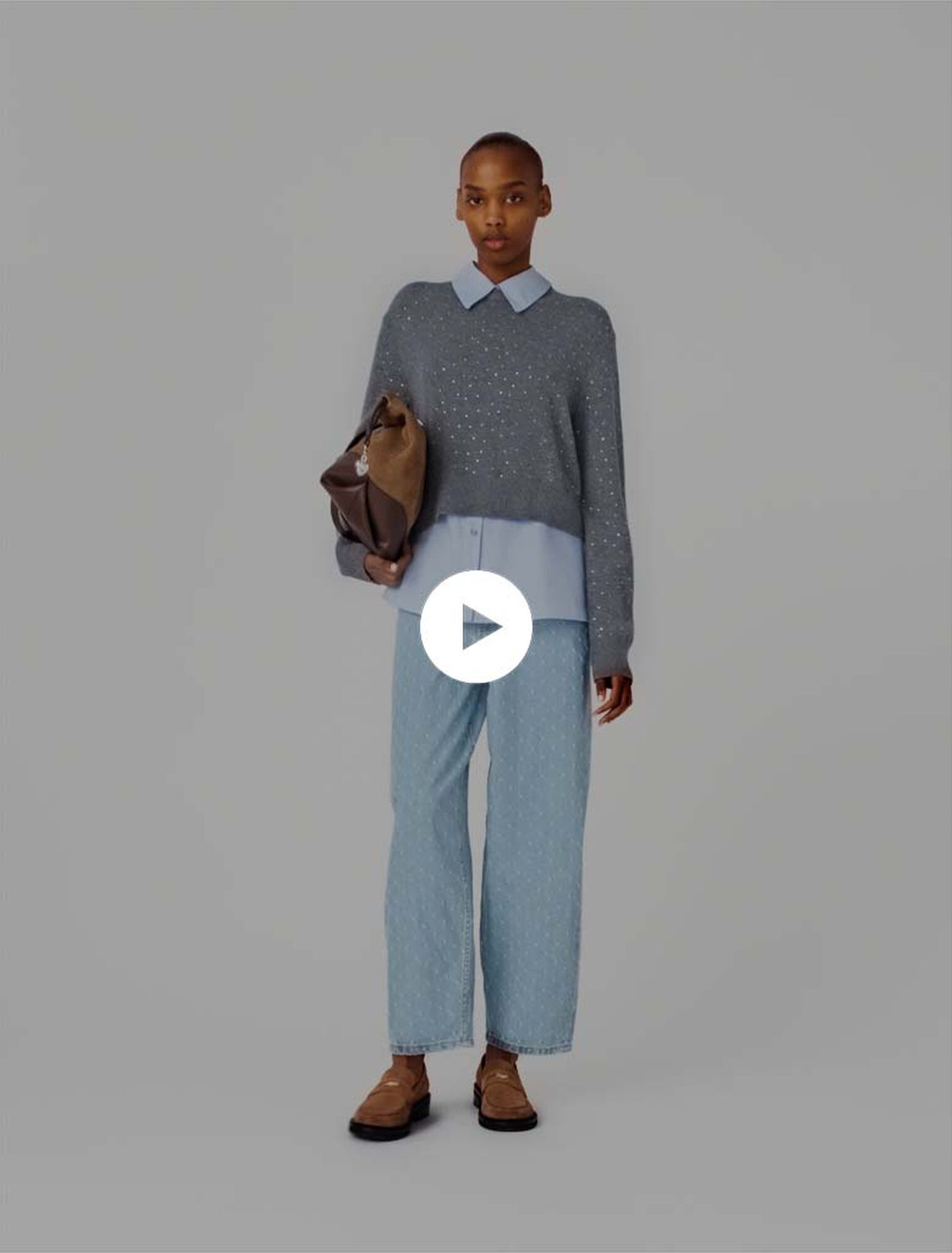 Pull strass, dettagli rimovibili