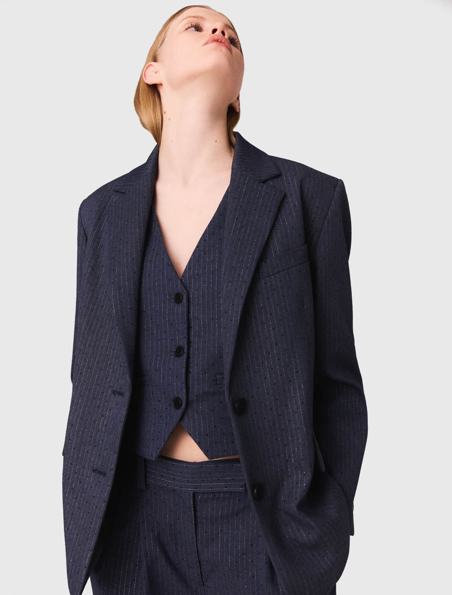 Giacca da tailleur con strass