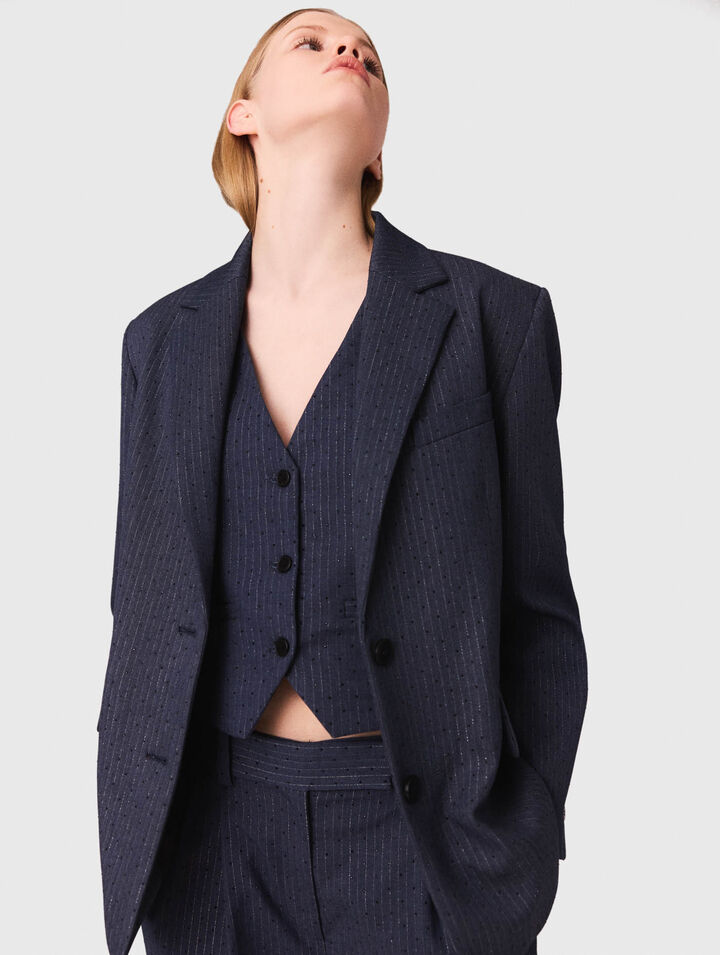 Giacca da tailleur con strass