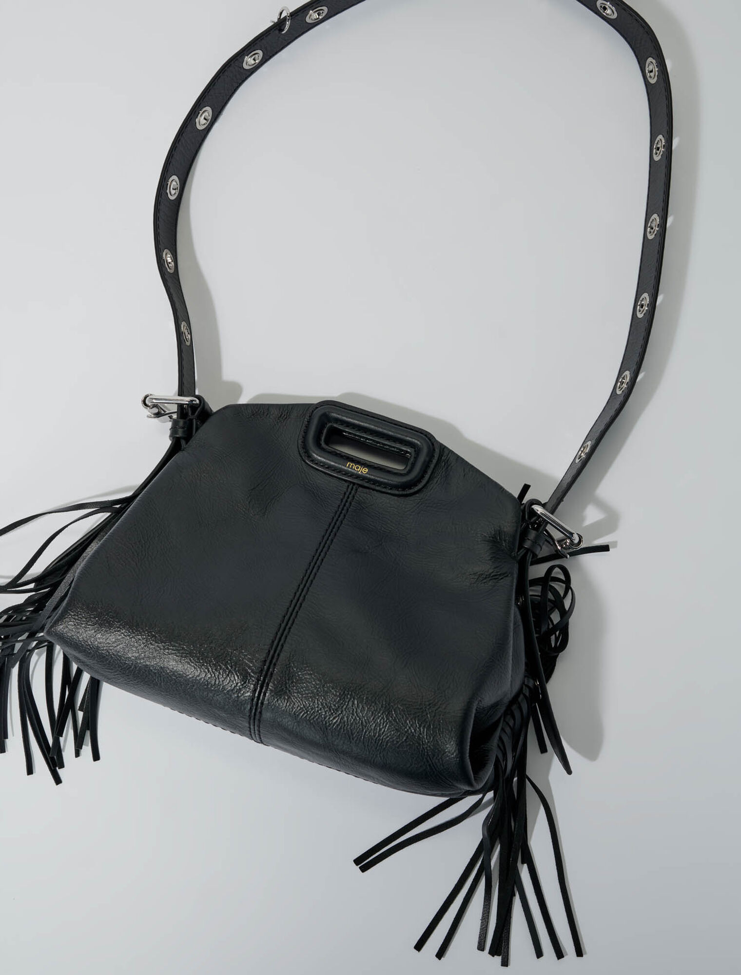 Mini-bag Miss M in pelle craquelé