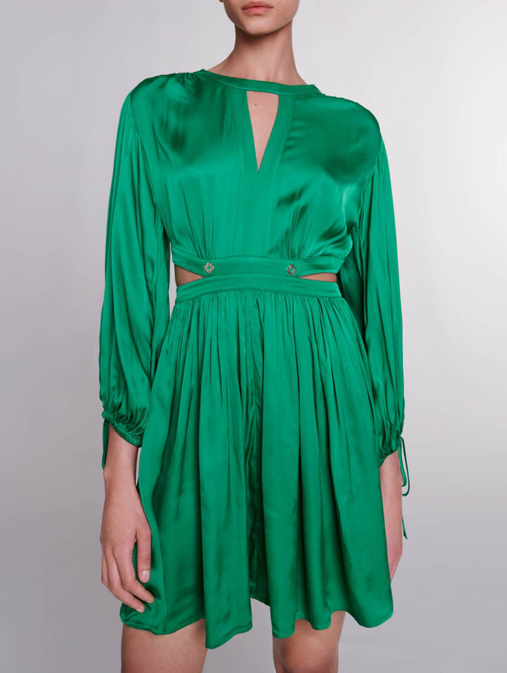 Abito corto satinato