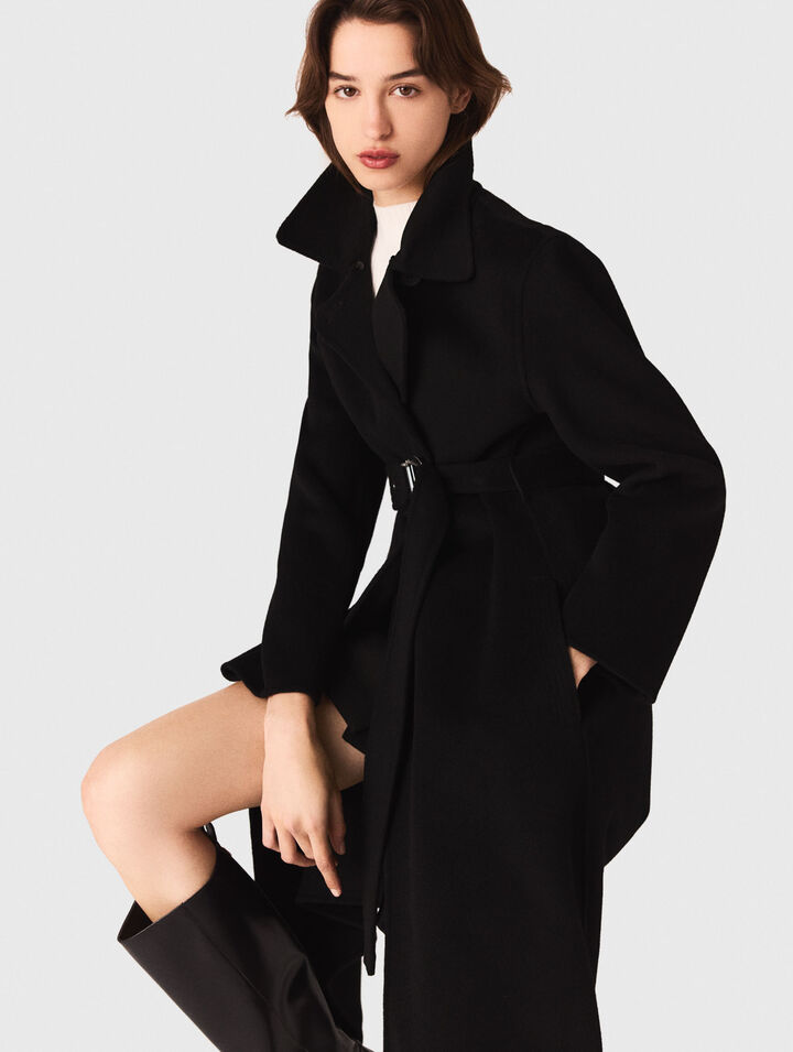 Cappotto double face collo rimovibile