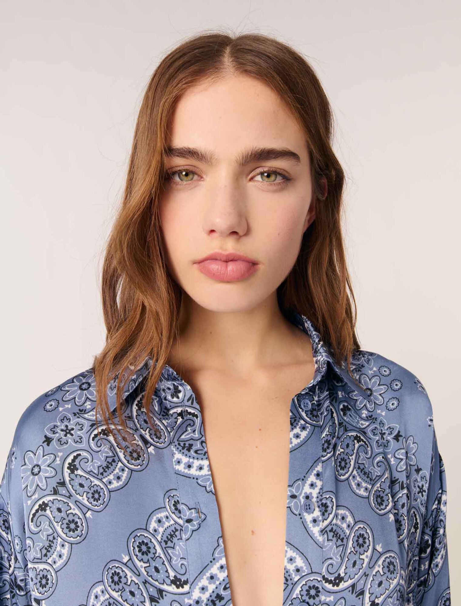 Camicia fluida con stampa