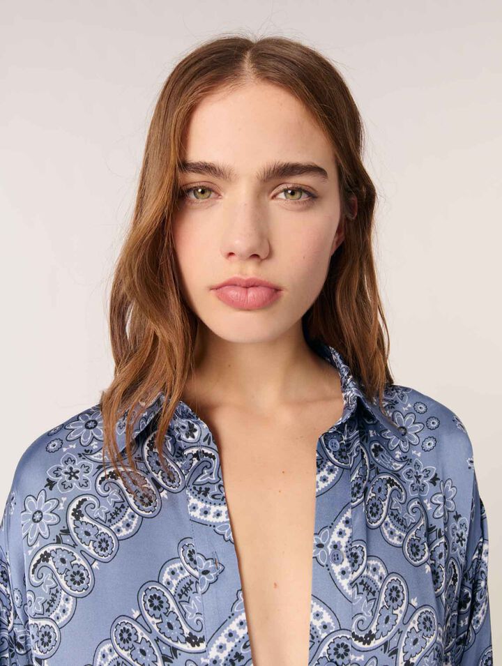 Camicia fluida con stampa