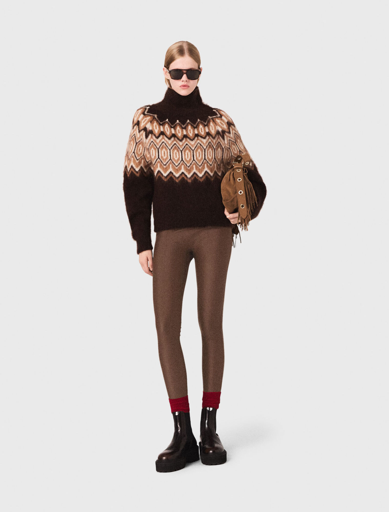 Maglione Fairisle a collo alto