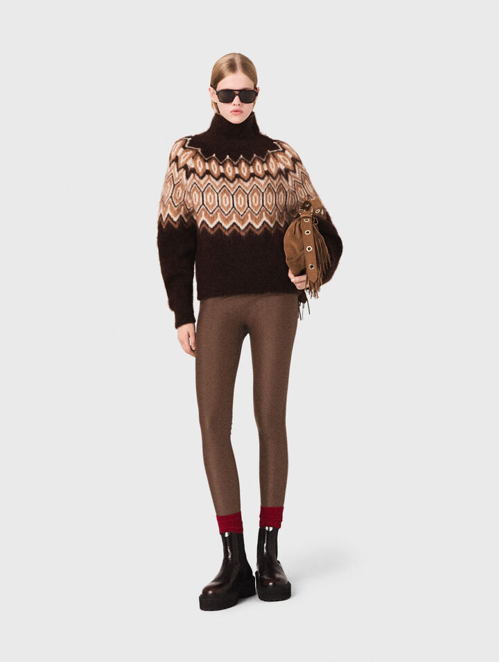 Maglione Fairisle a collo alto