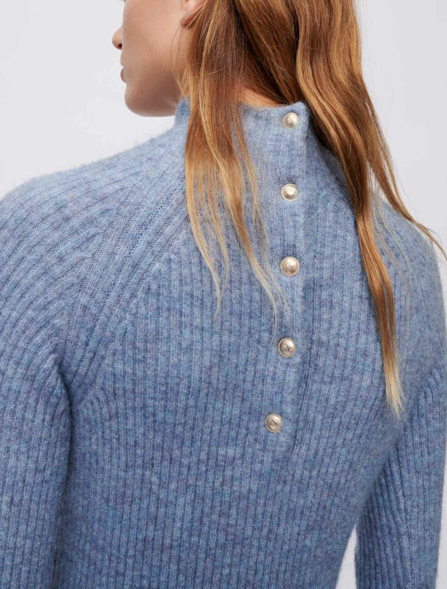 Abito a collo alto in mohair