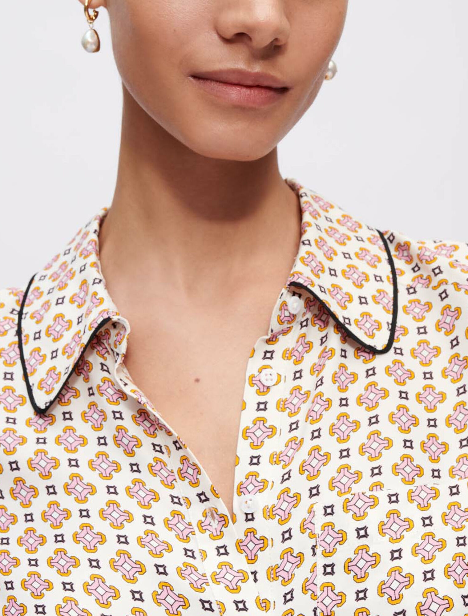Camicia in viscosa stampata