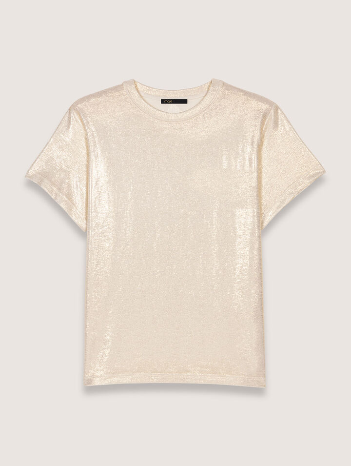 T-shirt in lamé