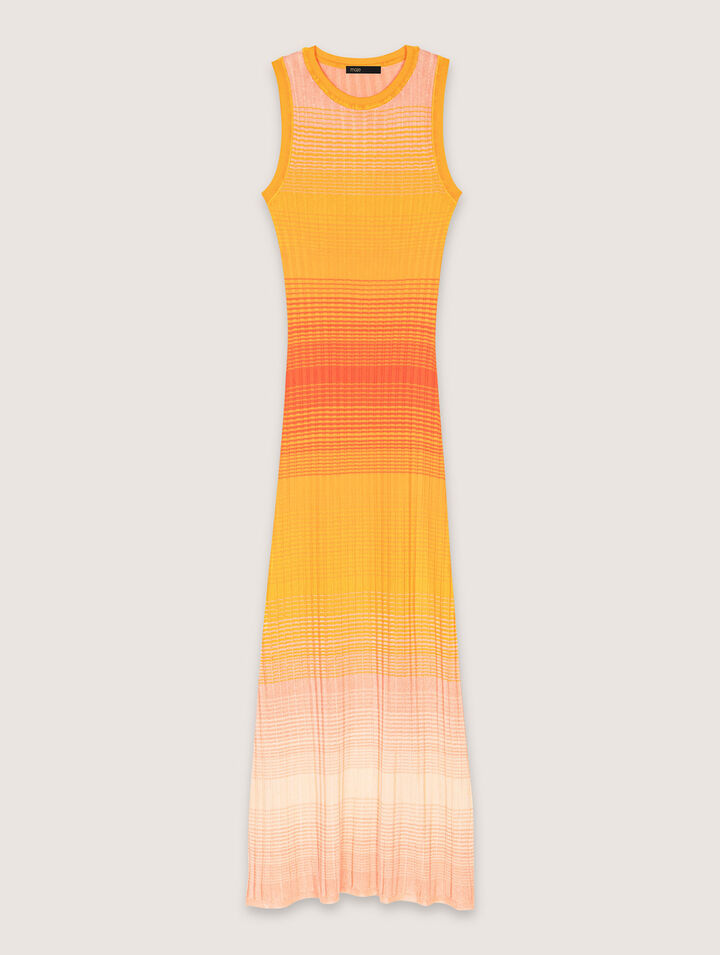 Abito lungo in maglia tie&dye
