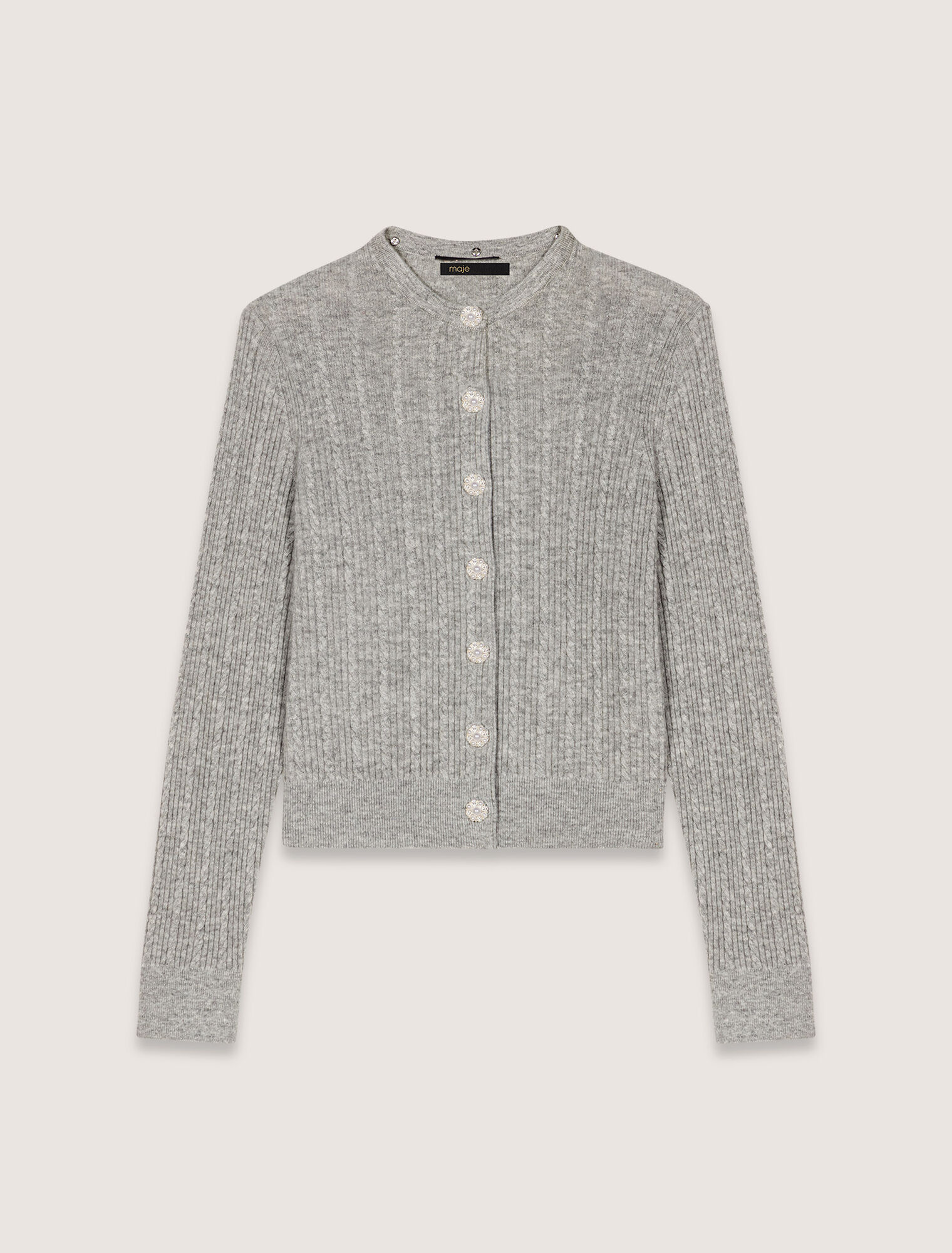 Cardigan con colletto rimovibile