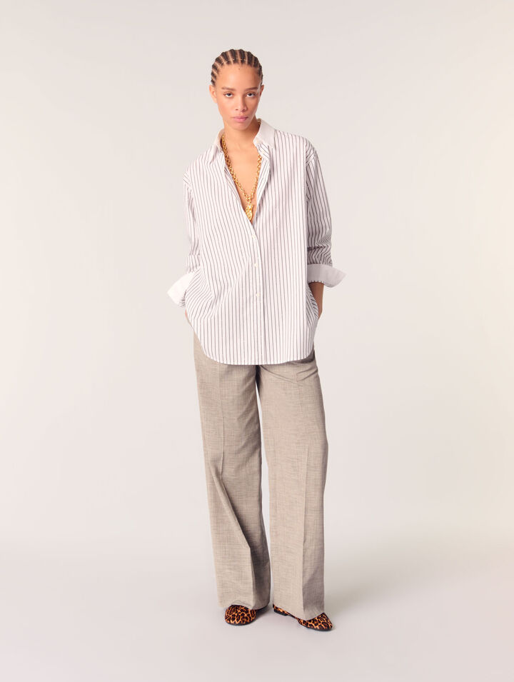 Camicia a righe glitterata