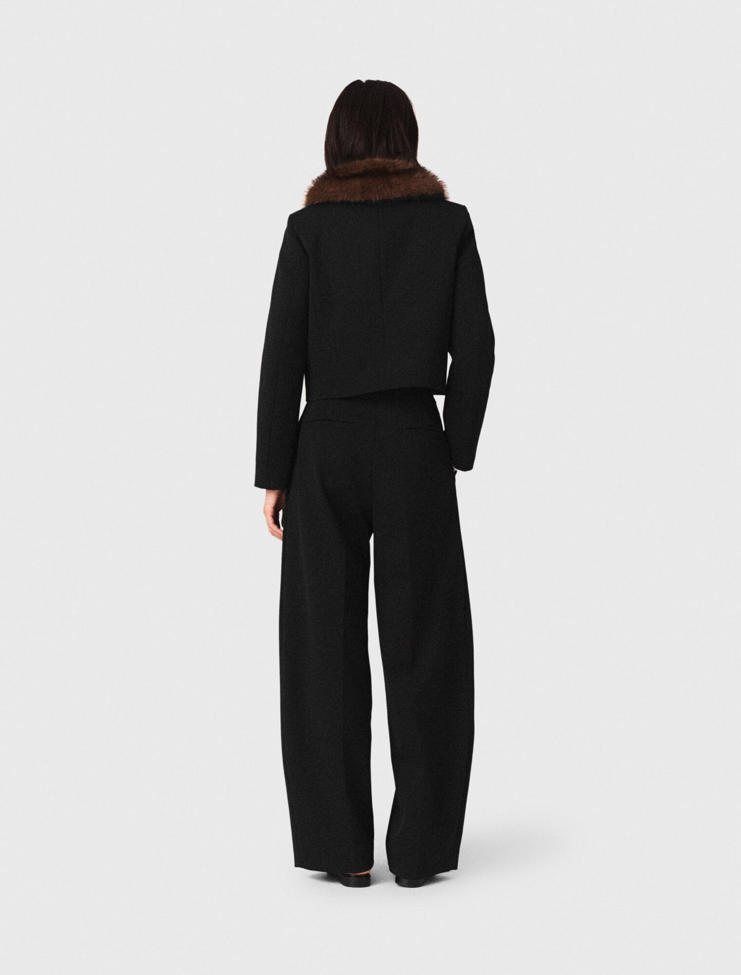 Giacca corta collo rimovibile