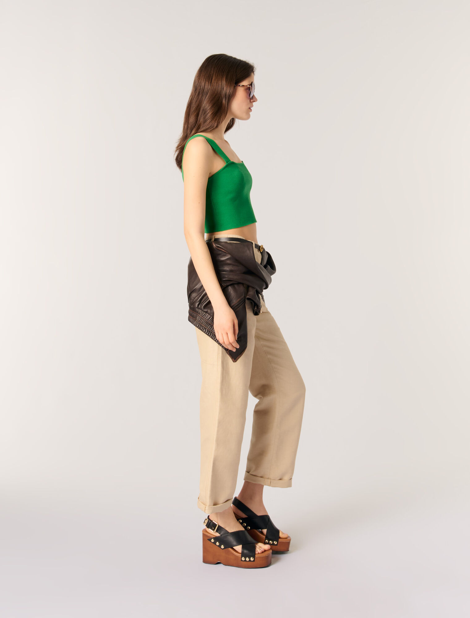 Crop top in maglia
