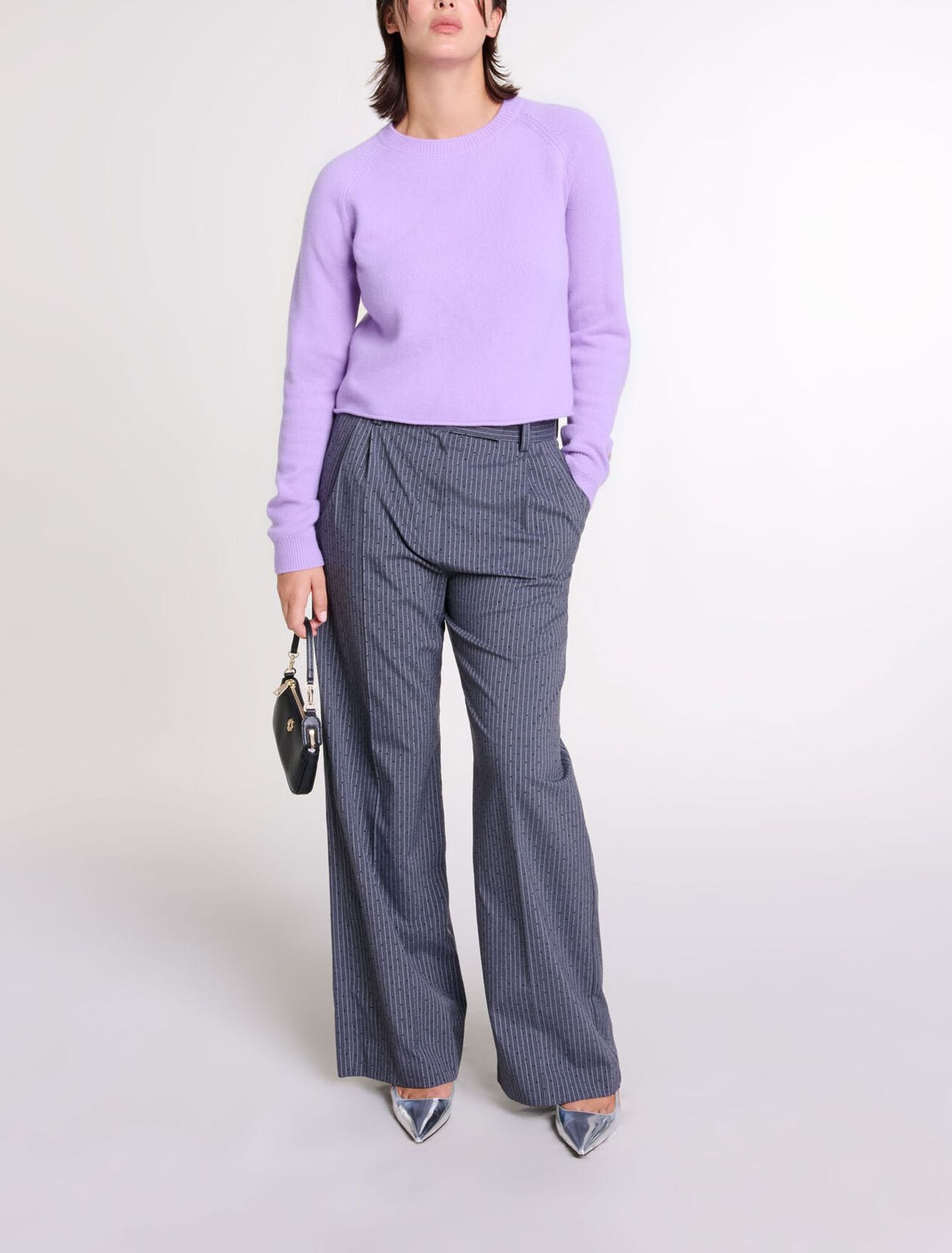 Pantaloni da tailleur glitterati