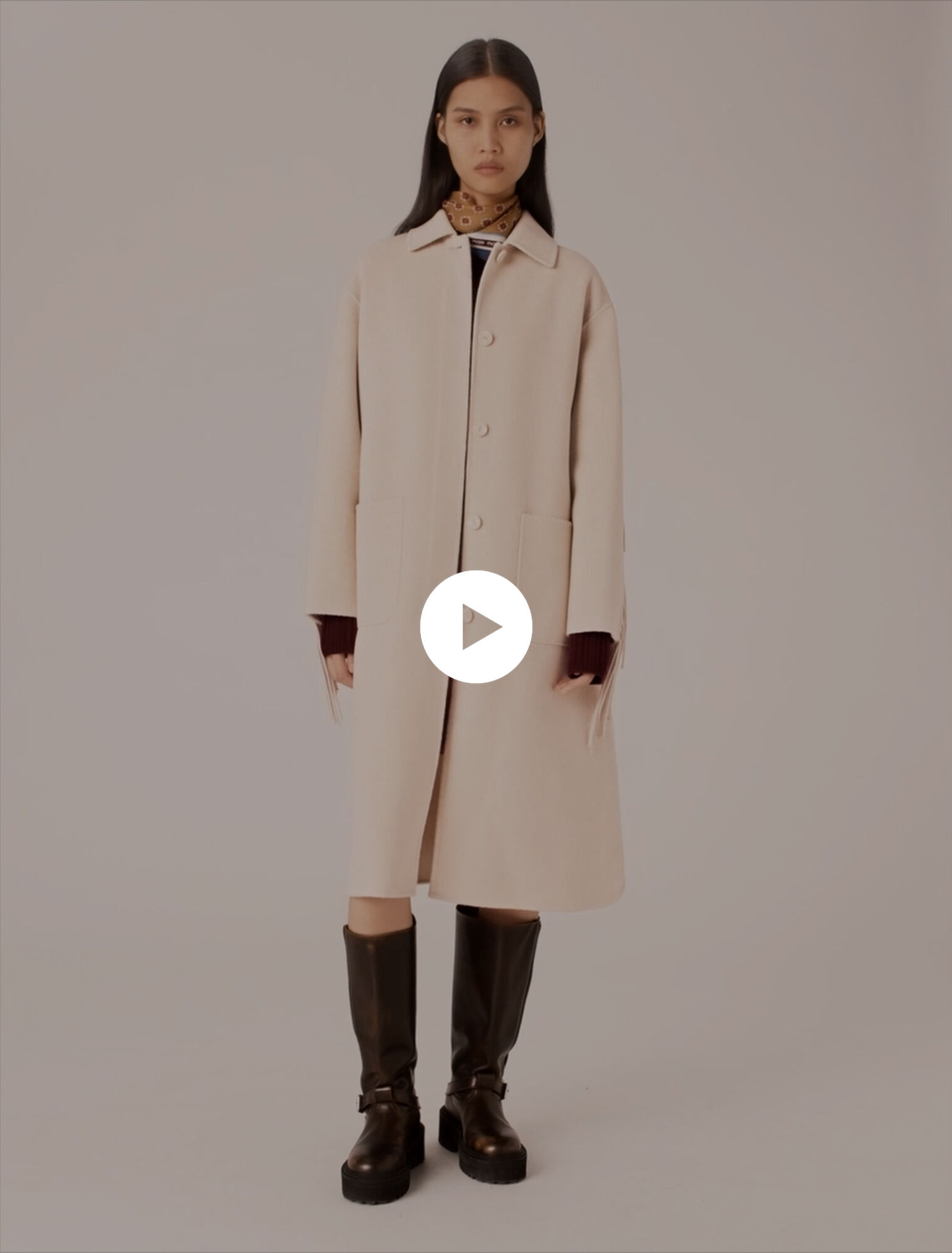 Cappotto lungo in lana