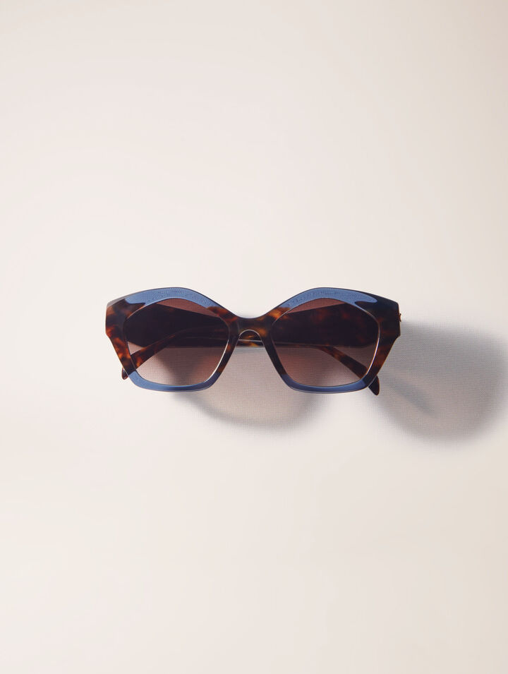 Occhiali cat-eye in acetato