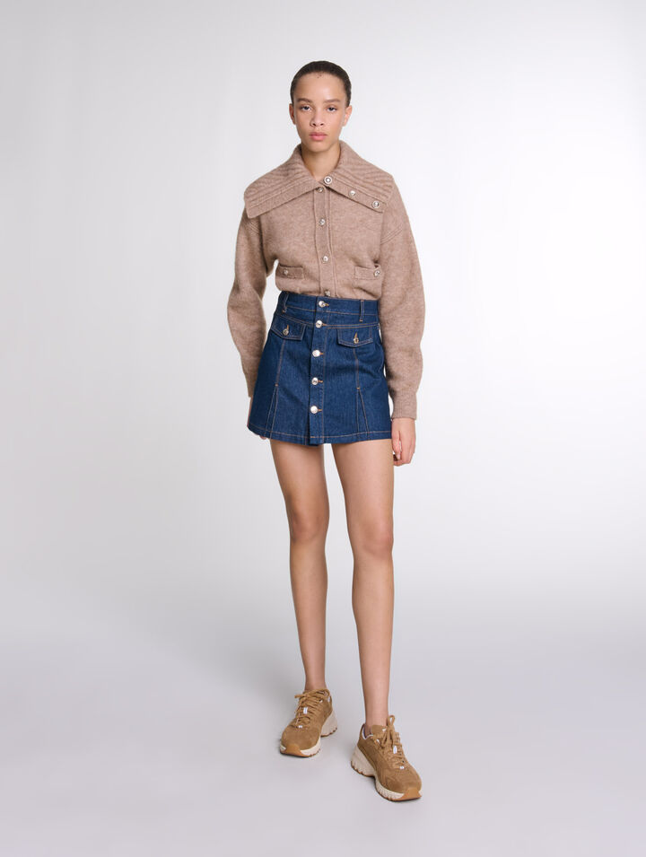 Pantaloncini trompe l'oeil in denim