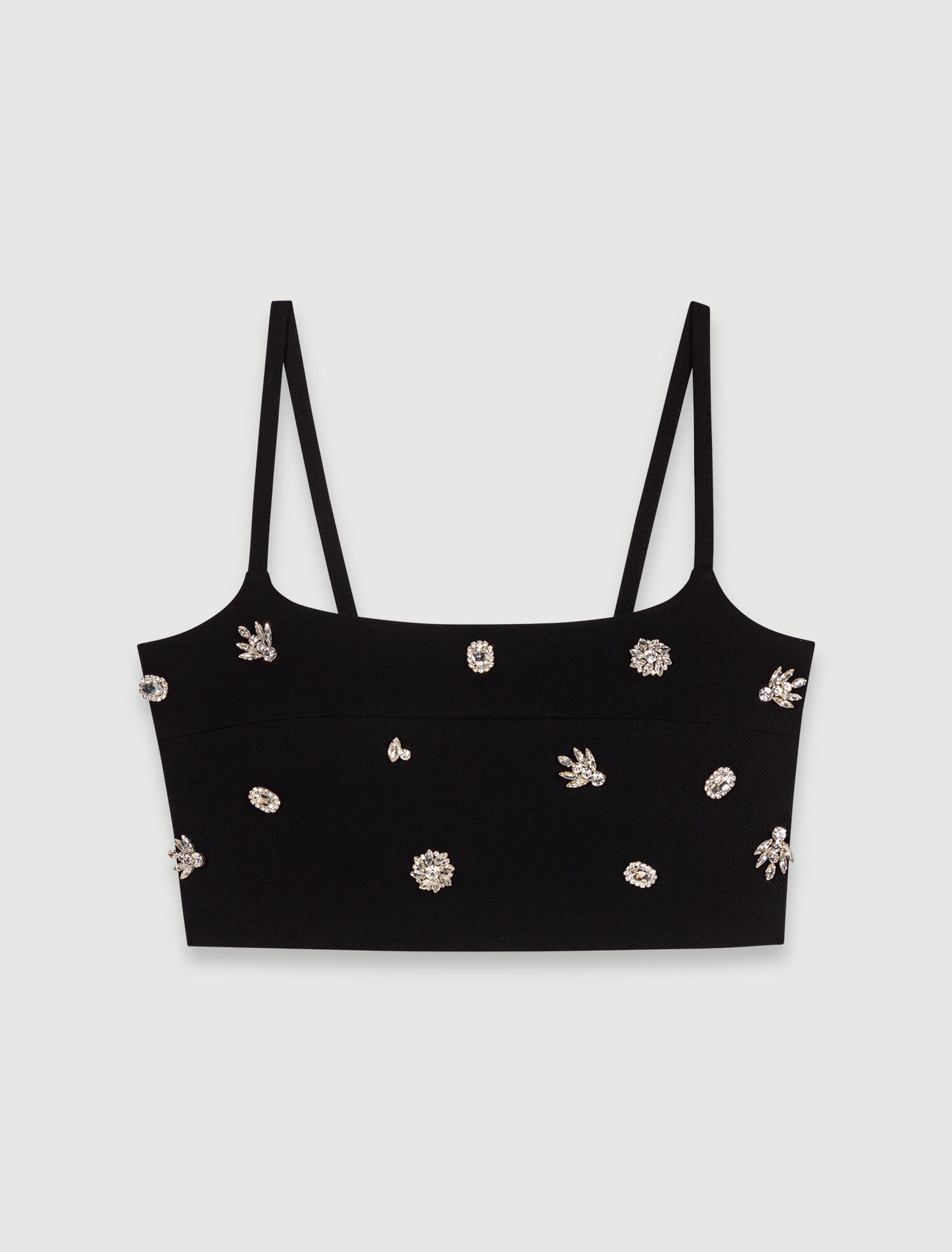 Top corto con strass